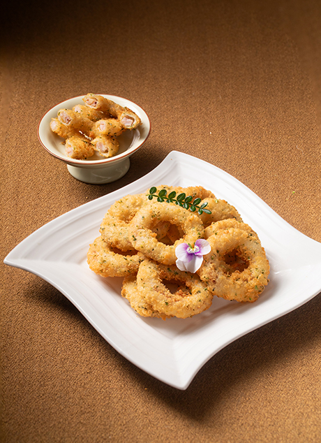 海苔沾粉鱿鱼泥圈